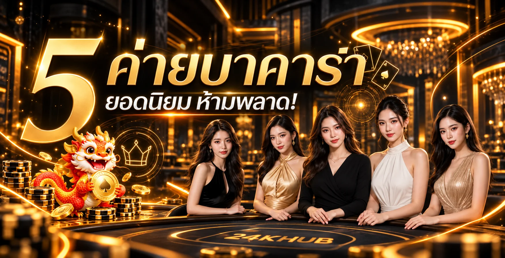 บาคาร่าออนไลน์ 24KHUB กับคาสิโนสดยอดนิยม